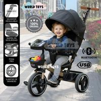Triciclo Guiador para Niños LIGEND SUPRA con Bluetooth Black