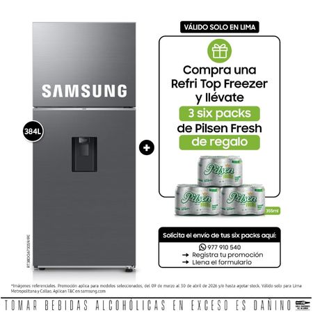 Refrigeradora Samsung 384L All Around Cooling RT38DG6730S9PE Plateada