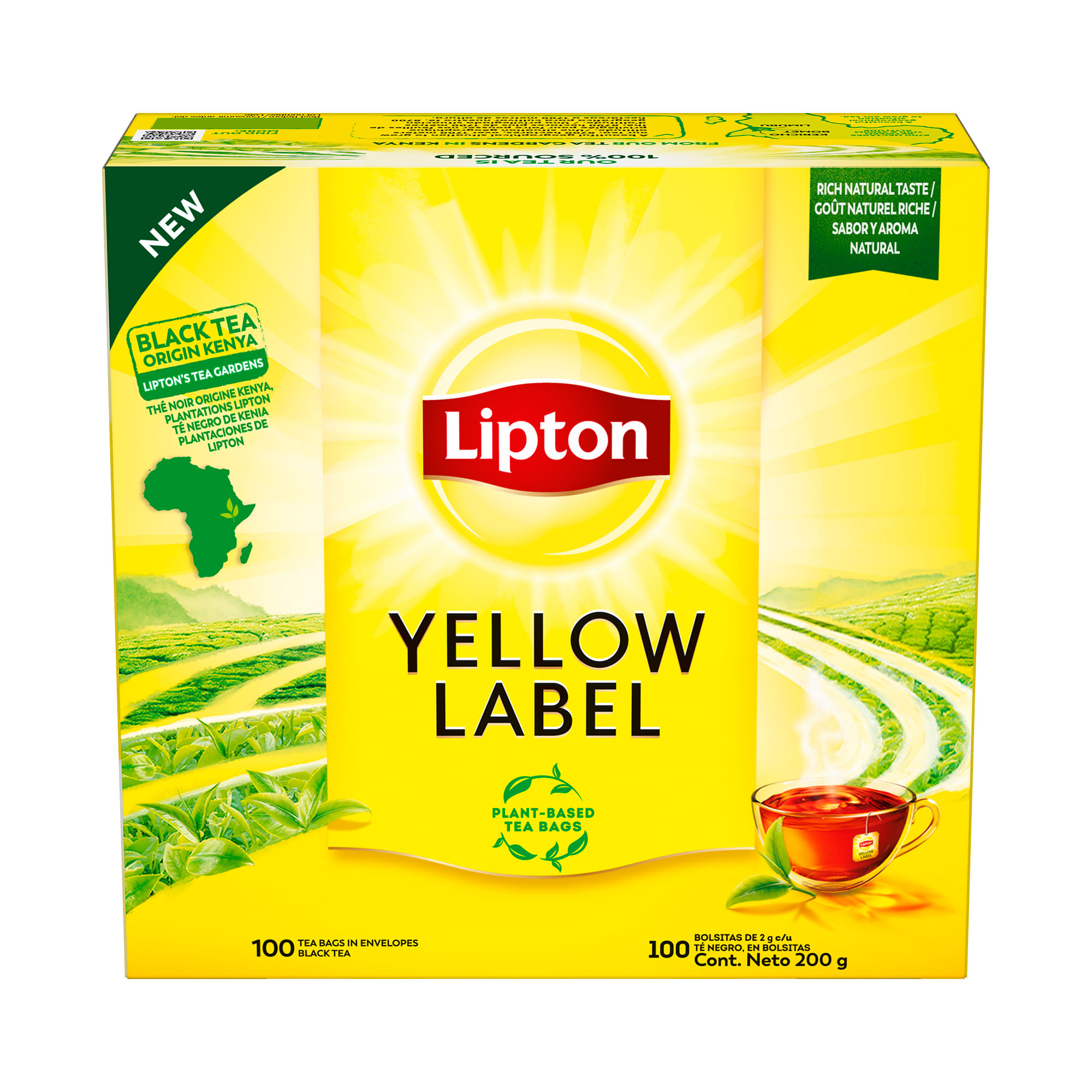Té LIPTON Yellow Label Caja 100un