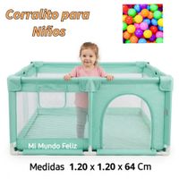 Corral Corralito Para Bebes Y Niños Con Entrada Lateral Aqua