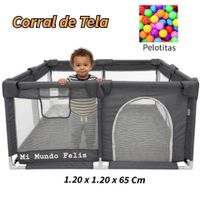 Corral Corralito Para Bebe Parque Infantil De Juegos Gris