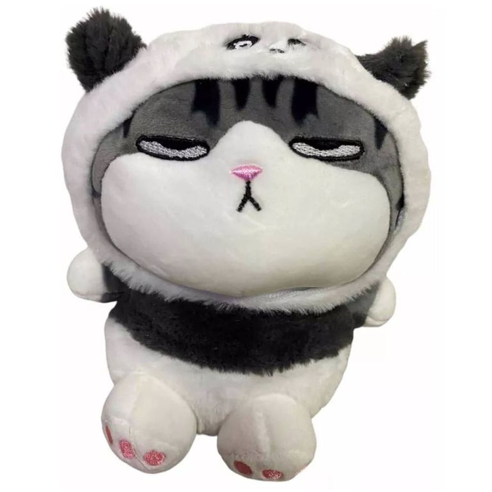 Peluche Gato Kawaii En Disfraz Panda 20cm VN