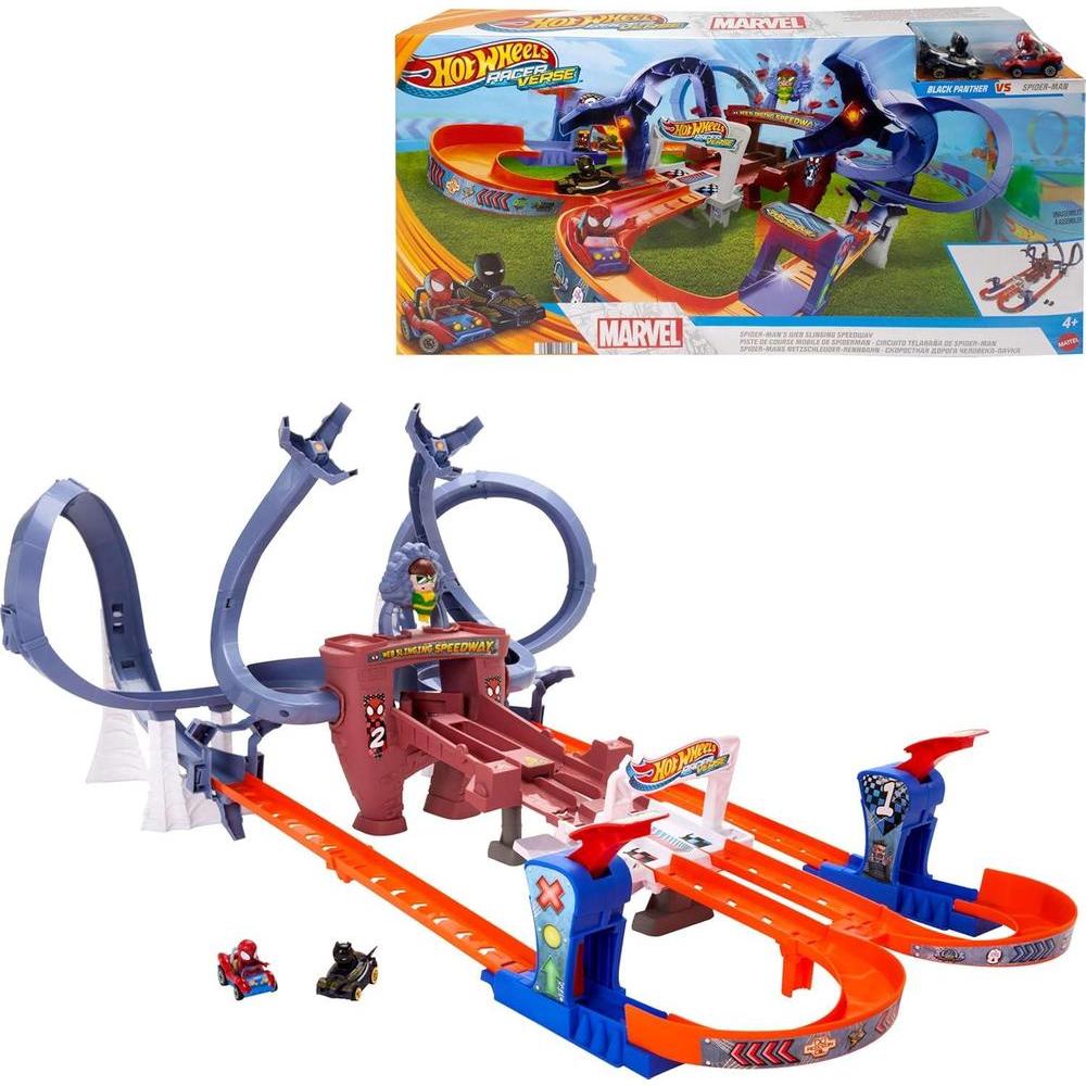 Set De Pista De Carreras Hot Wheels Spider Man Multivuelta