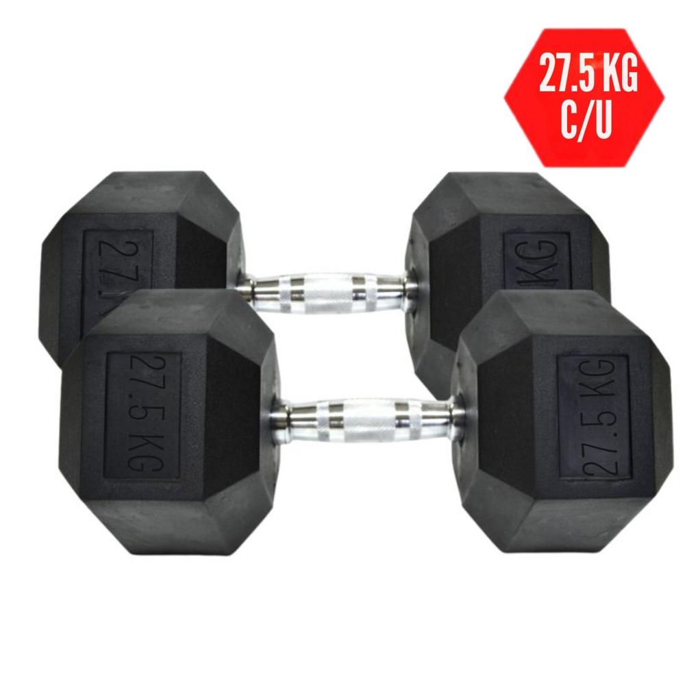 Mancuernas Pesas Hexagonal de 27.5kg Ergonomica