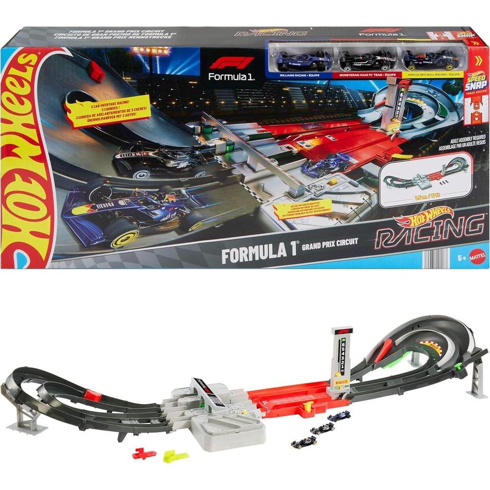 Juego De Pista Hot Wheels Fórmula 1 Grand Prix Con 3 Coches