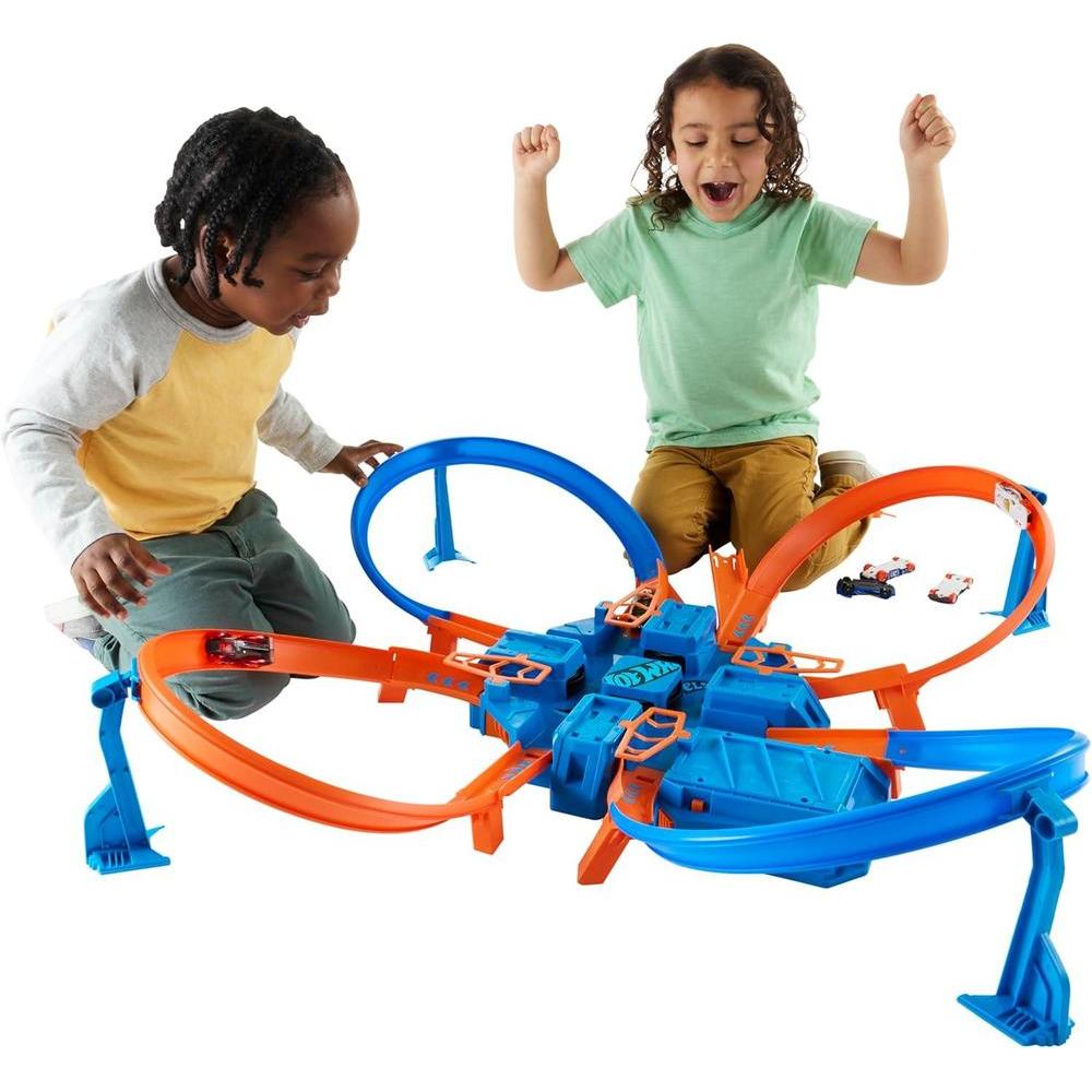 Set De Pistas Hot Wheels Con Intersecciones Motorizadas