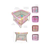 Corral para Bebes Cambrel Economico Rosado.