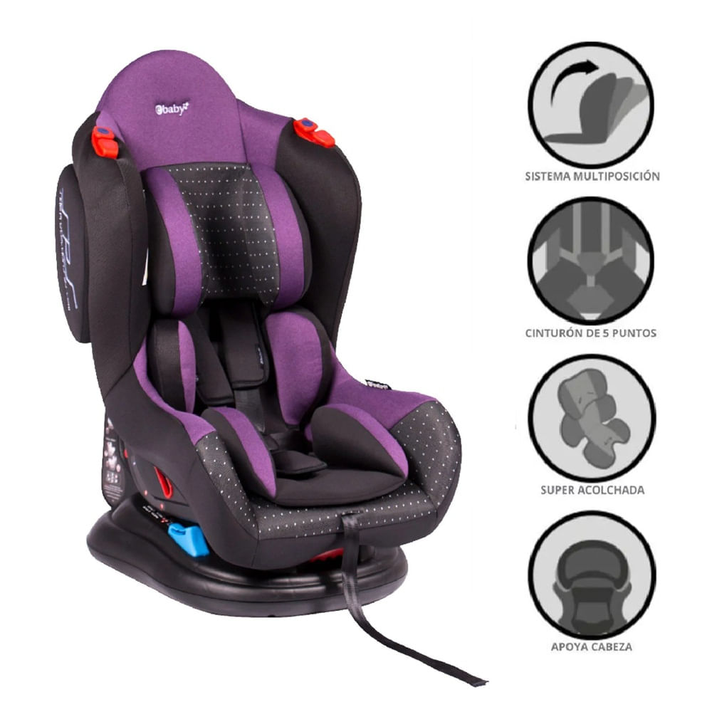Silla de Auto Conetta Ebaby EB563 Morado