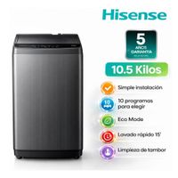 Lavadora Hisense 10.5kg WT1D1030UT Carga Superior