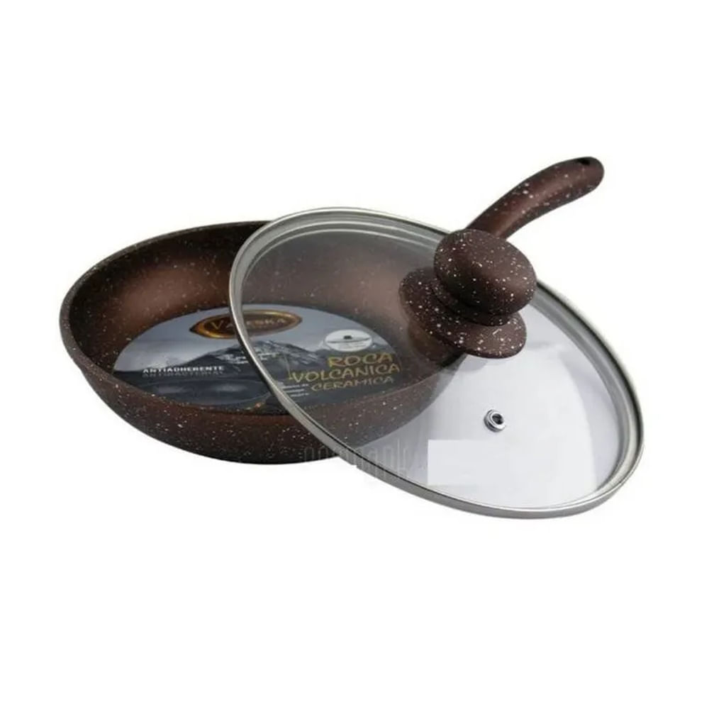 Sartén Roca Volcánica  Antiadherente Con Tapa 28 CM