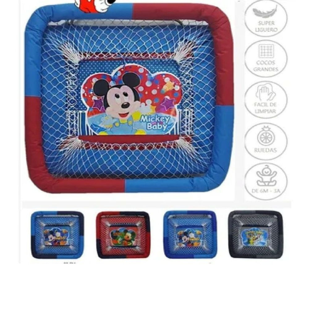 Corral Con Ruedas para Bebes Acolchado Lona - Niño