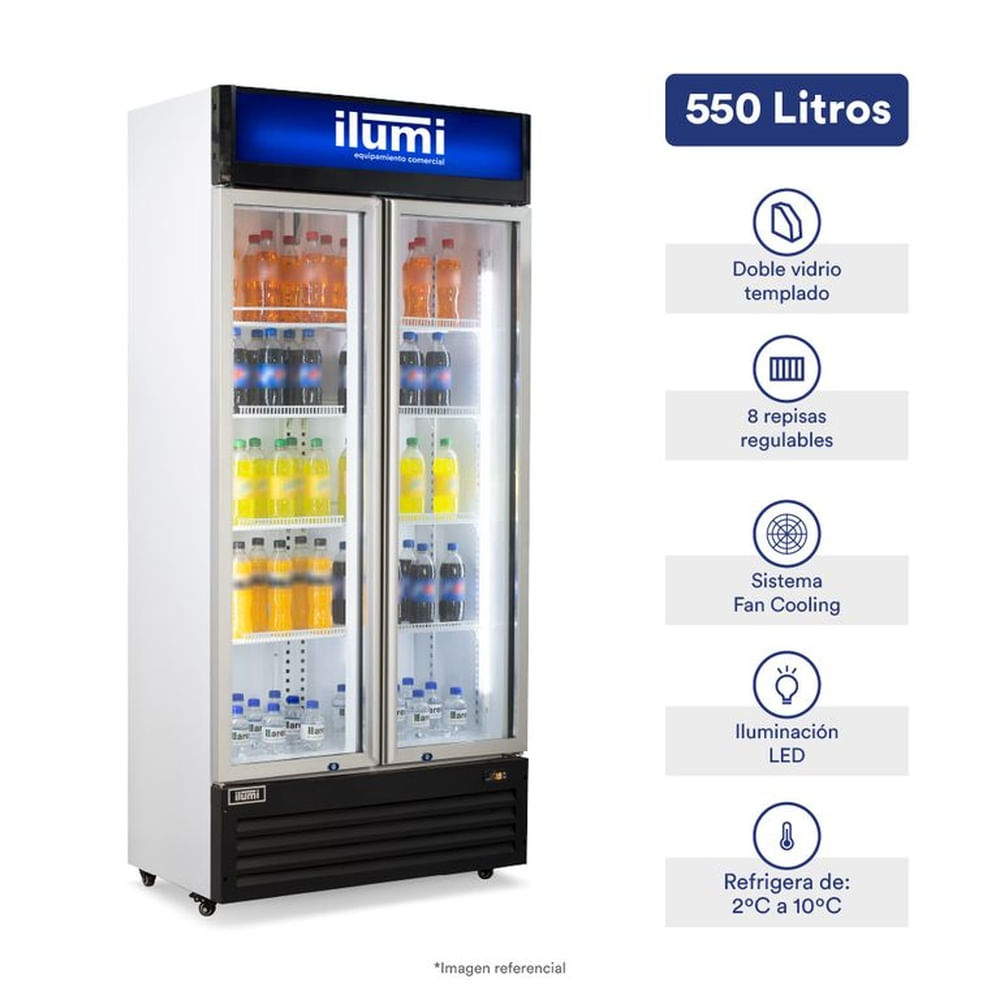 Visicooler Fan Cooling Ilumi de 600L