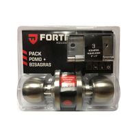 Chapa pomo Acero Inoxidable Forte Modelo AI07 para Dormitorio con Bisagras