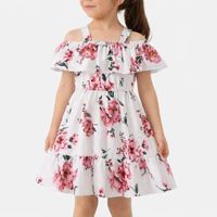 Vestido Flores Rosas con Bobos