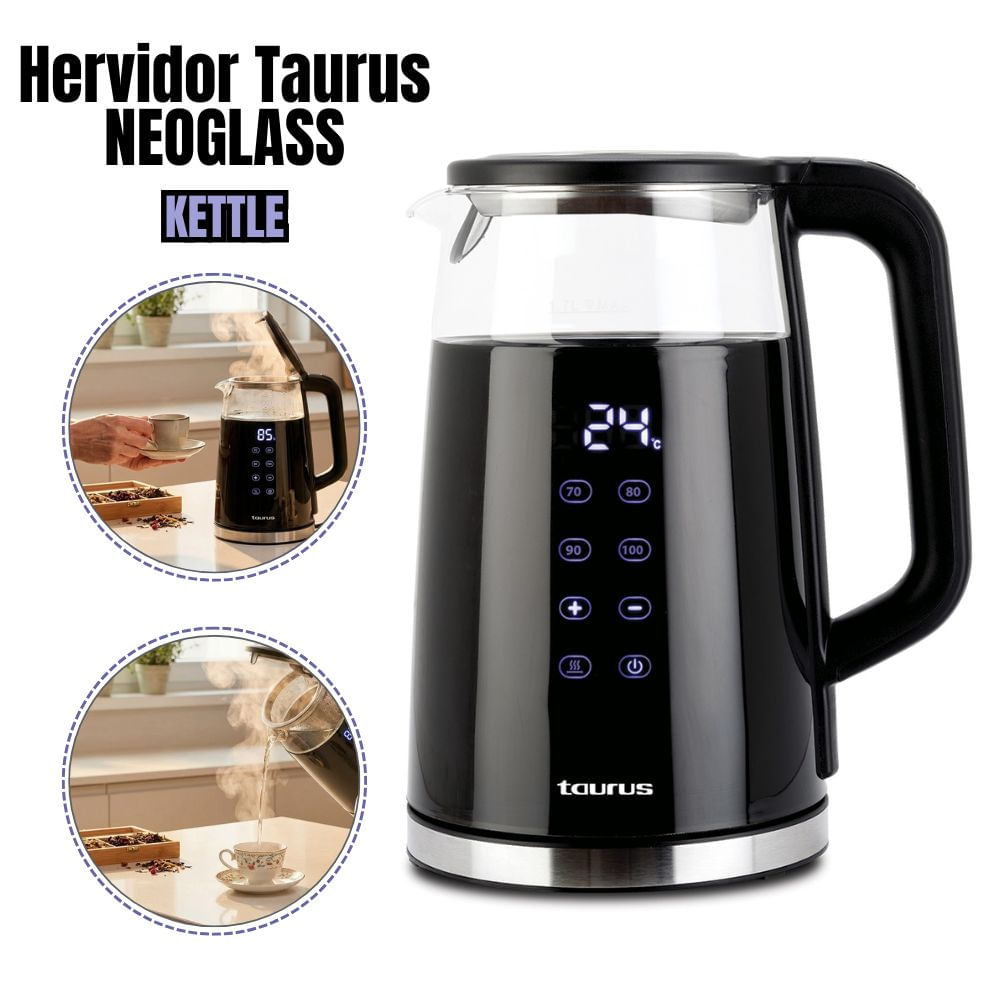 Hervidor Digital Taurus De 1.7Lt - NEOGLASS