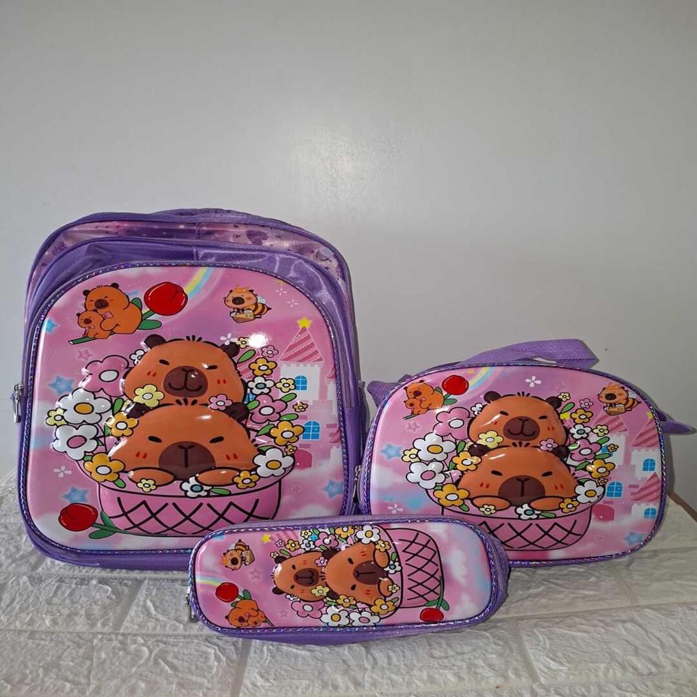 Mochila Escolar Capibara Lila