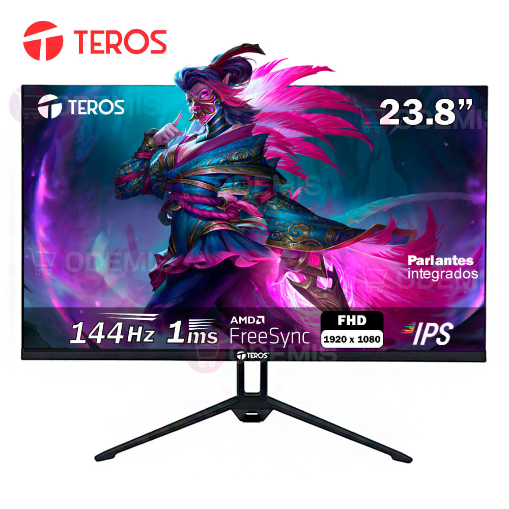 Monitor plano TEROS TE-2417S 238 FHD IPS 144Hz  HDMI DP VESA