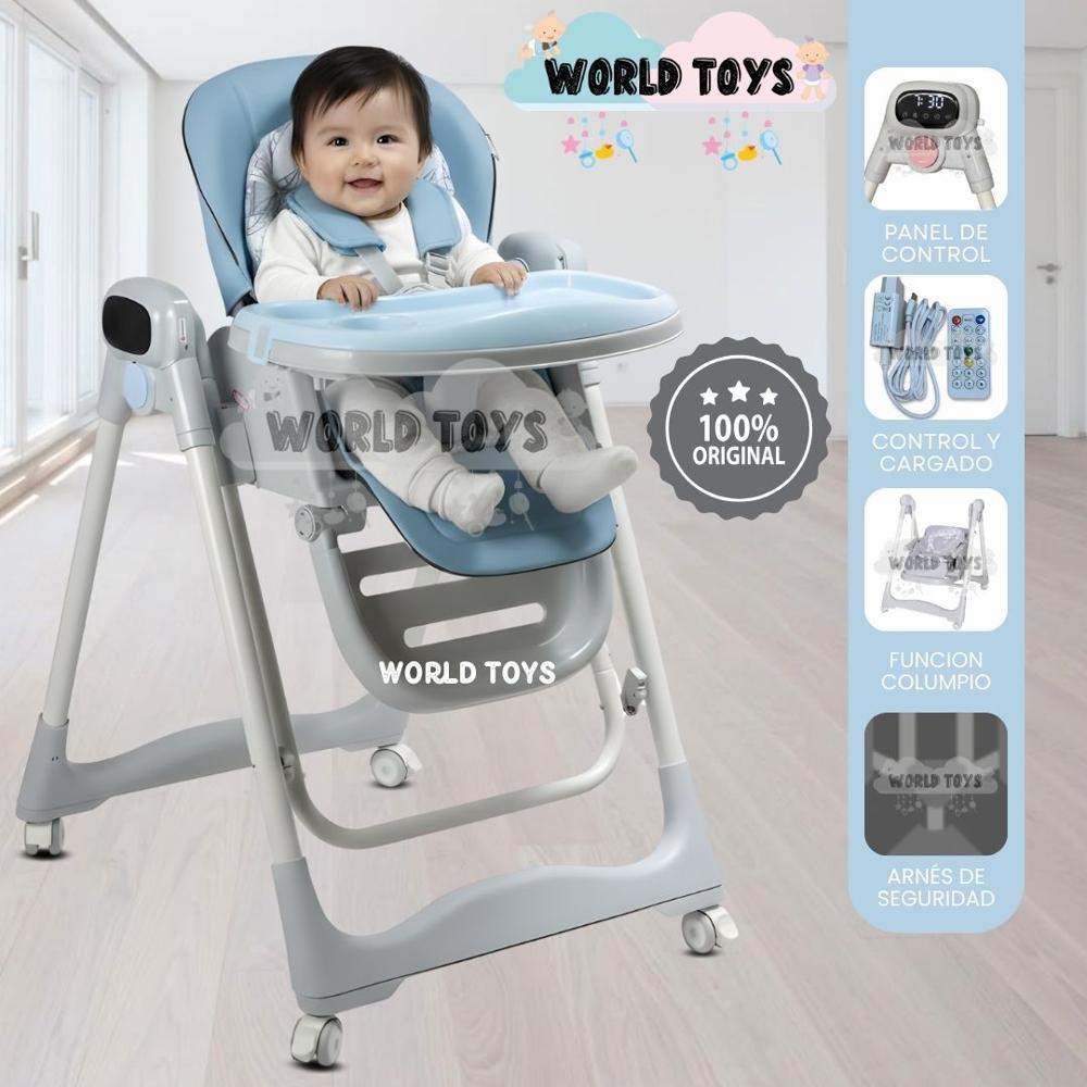 Silla de Comer Columpio 2 en 1 IVONNY Edición Exclusiva Light Blue
