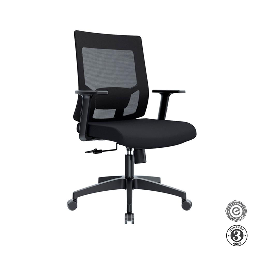 Silla Ergonómica Radius Syncro Brazos 3D Nylon Negro Althea Confort