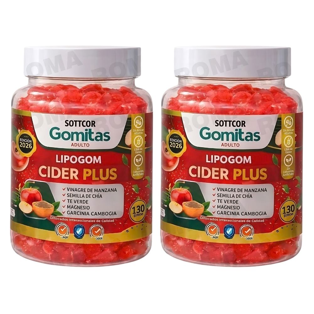 PACK 2 GOMITAS LIPOGOM CIDER PLUS 130UND SOTTCOR