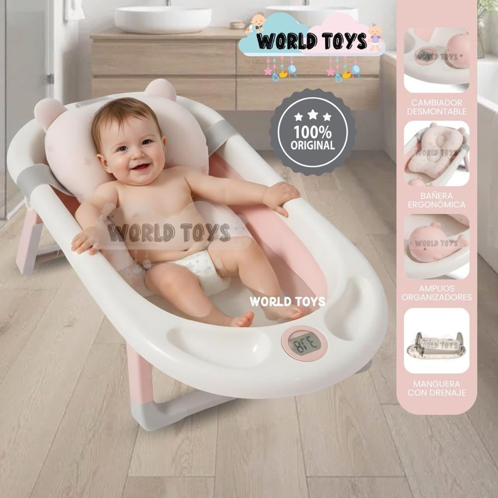 Bañera Plegable para Bebés DOUX WHALL Edición Limitada Pink