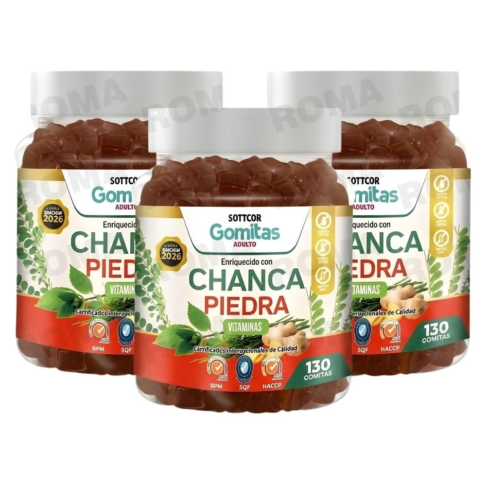 PACK 3 GOMITAS CHANCA PIEDRA 130UND SOTTCOR