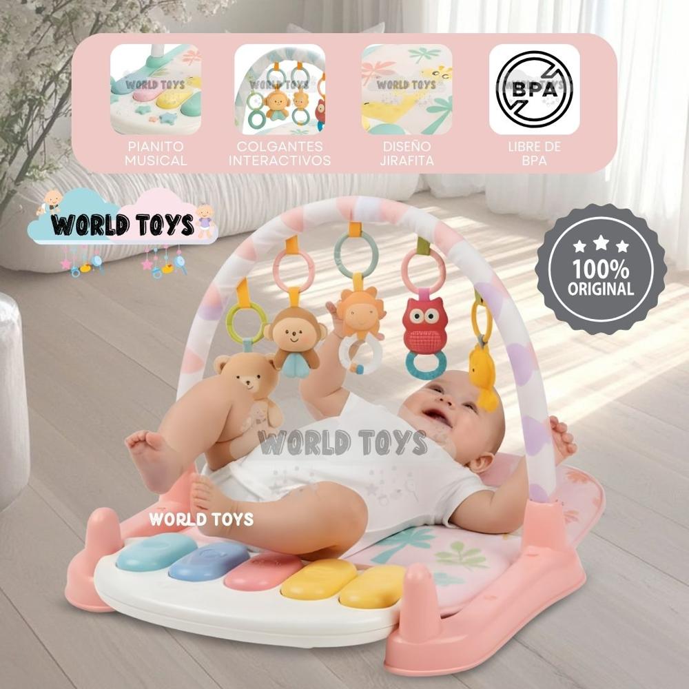 Gimnasio Interactivo con Bluetooth y Alfombra DUGI PLAY Pink