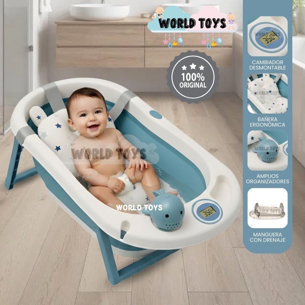 Bañera Plegable para Bebés DOUX WHALL Edición Limitada Blue