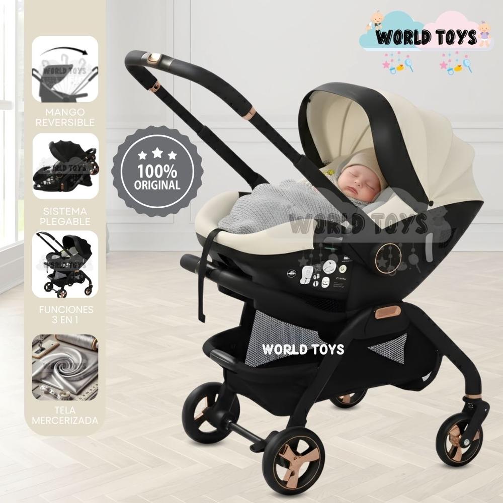 Coche Carriola de Paseo 3 en 1 DONUX Edición Exclusiva Beige