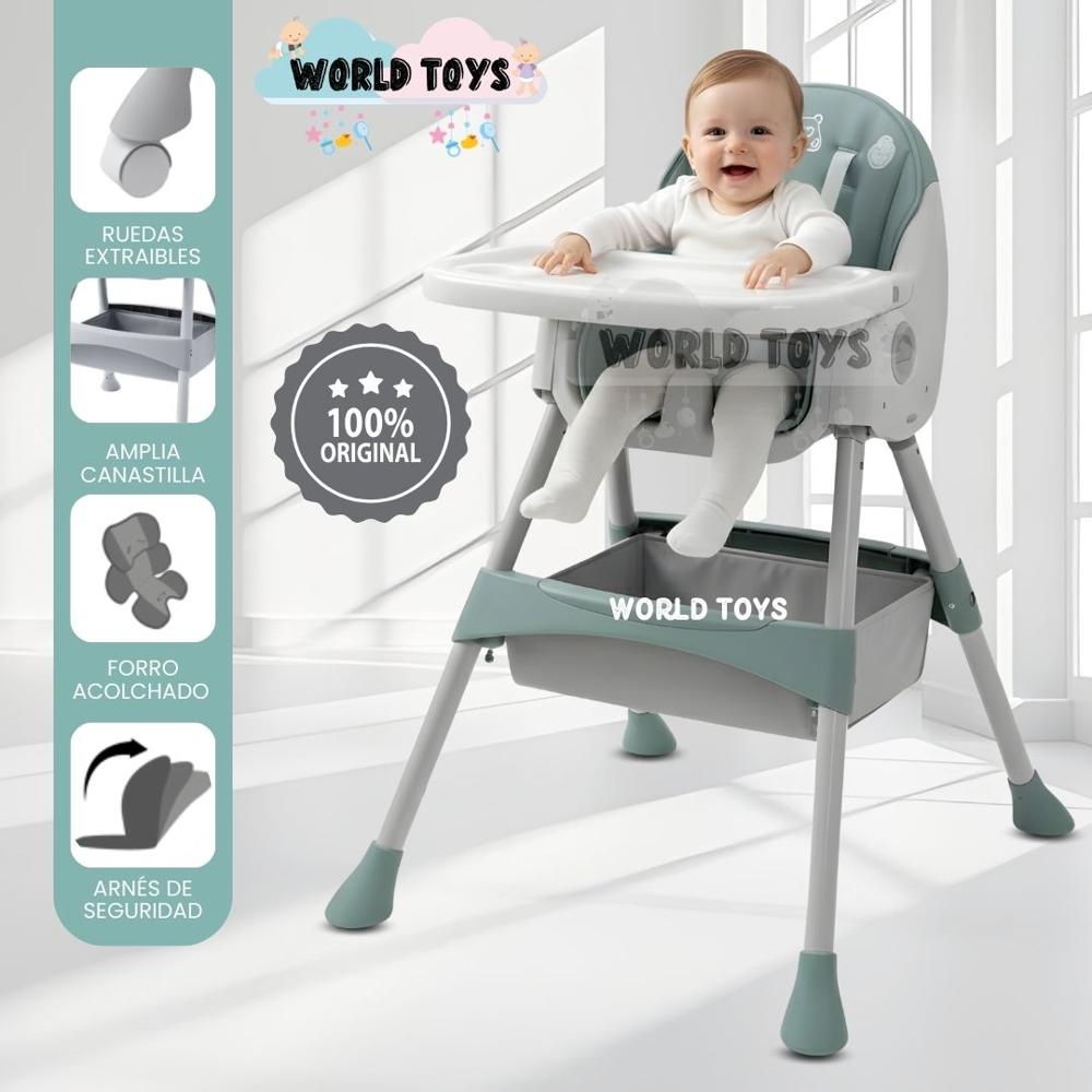 Silla de Comer para Bebé LUXI Edición Exclusiva Green