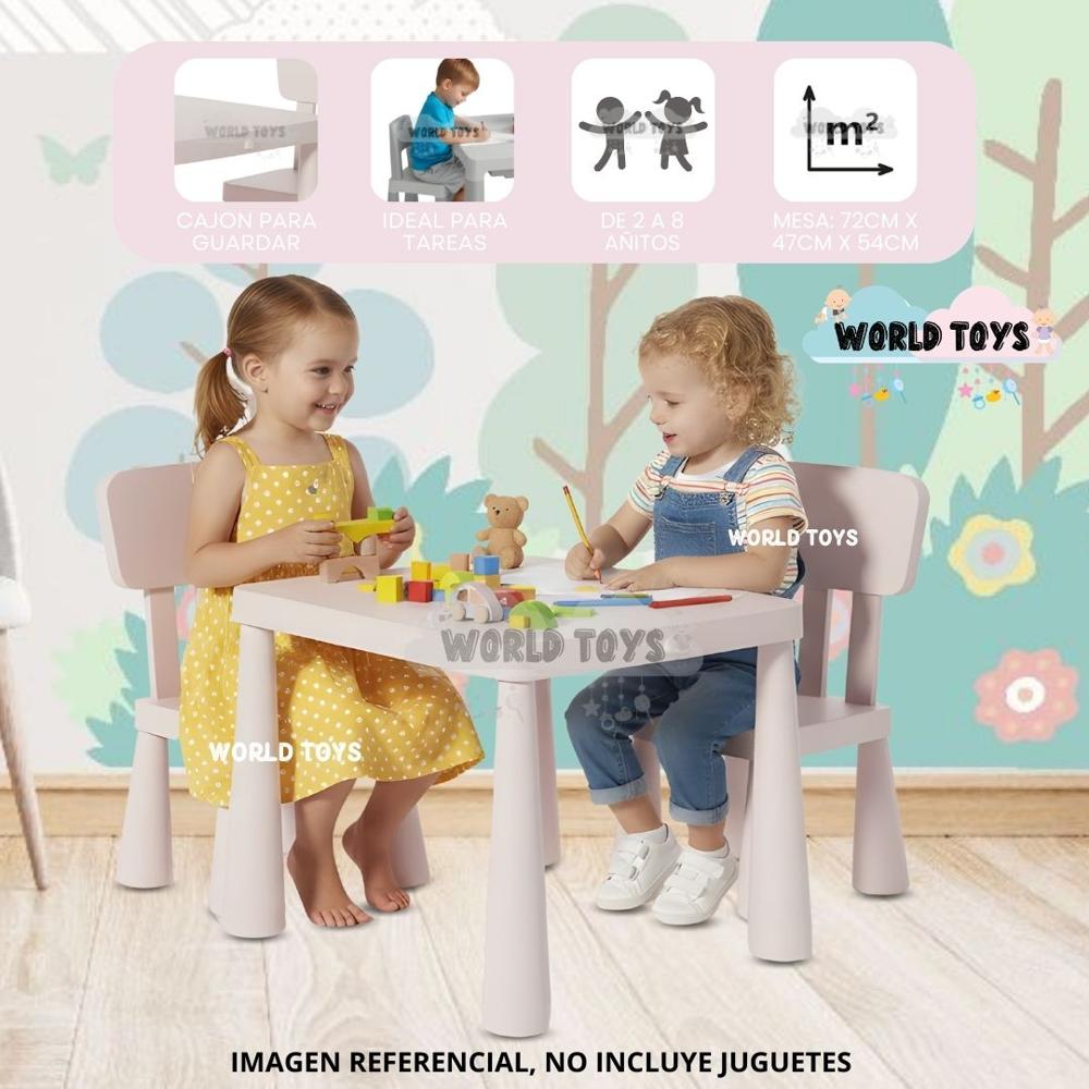 Mesa De Estudio Para Niños PLAY WORK Edición Limitada Light Pink