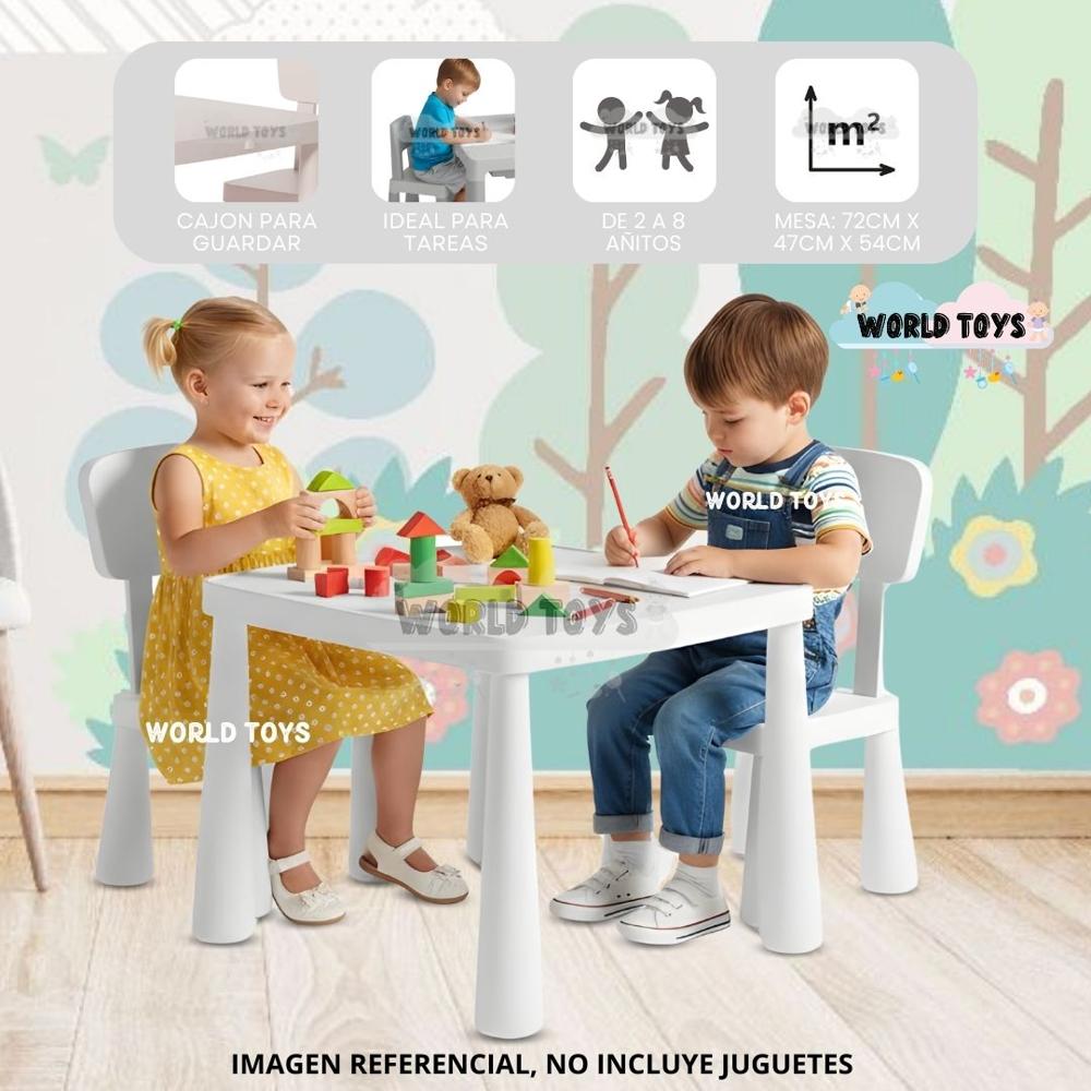 Mesa De Estudio Para Niños PLAY WORK Edición Limitada White