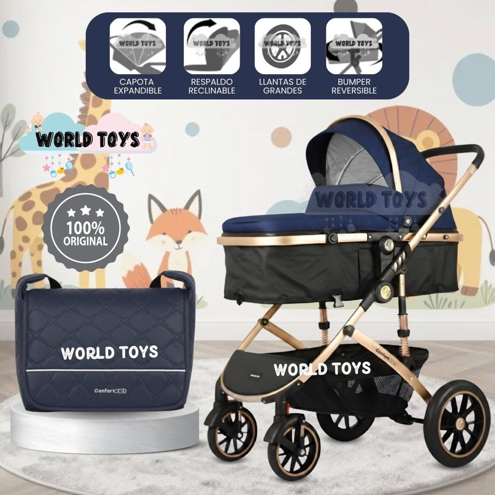 Coche Moisés Travel System de Lujo NEW ORLEANS con Bolso Pañalero Blue