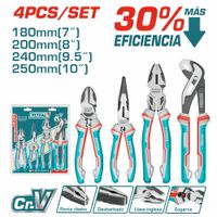 Set Juego de Alicates Industriales TOTAL cromo Vanadium THT2K0498