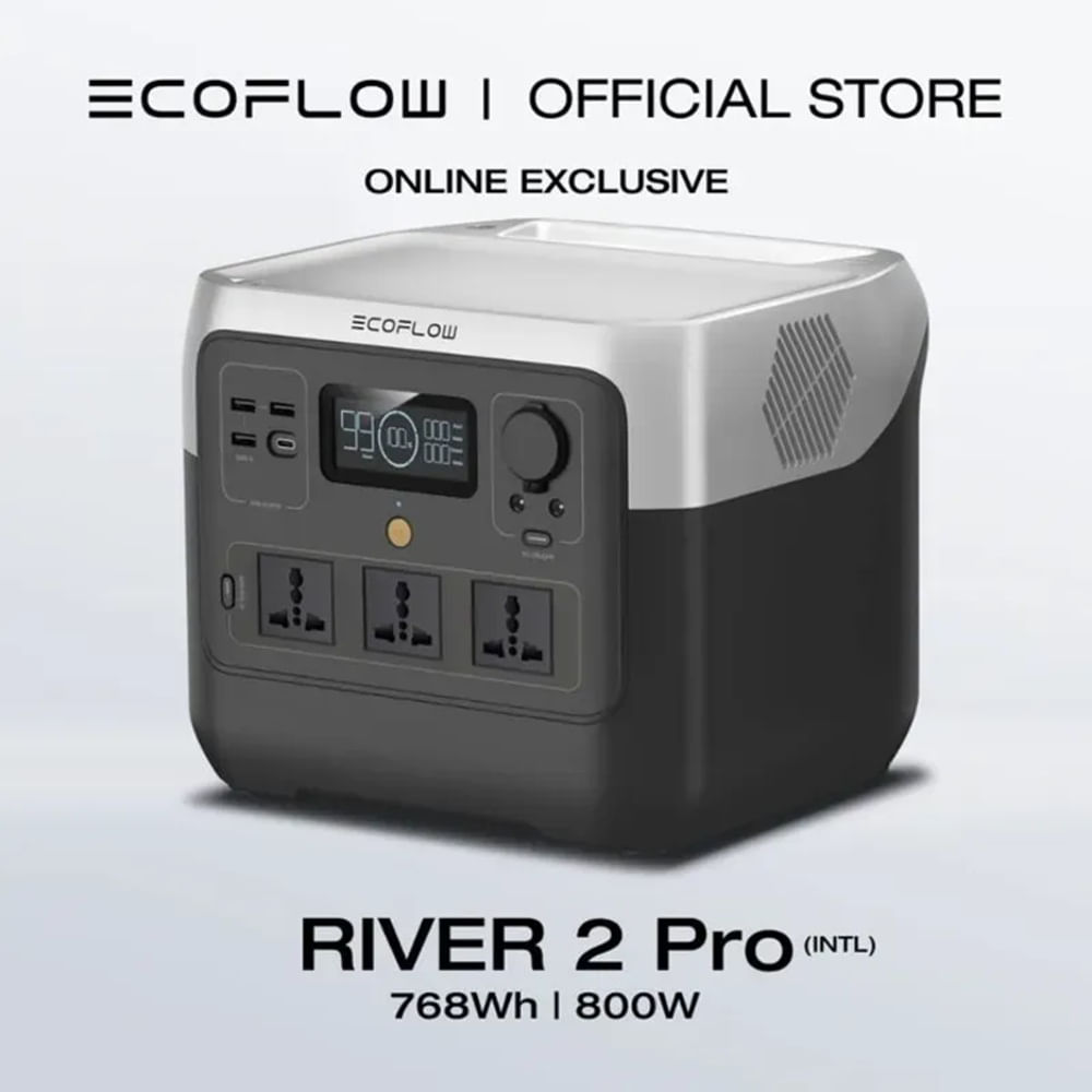 Estación de energía portátil ECOFLOW RIVER 2 Pro 768Wh 800W Up 1600W
