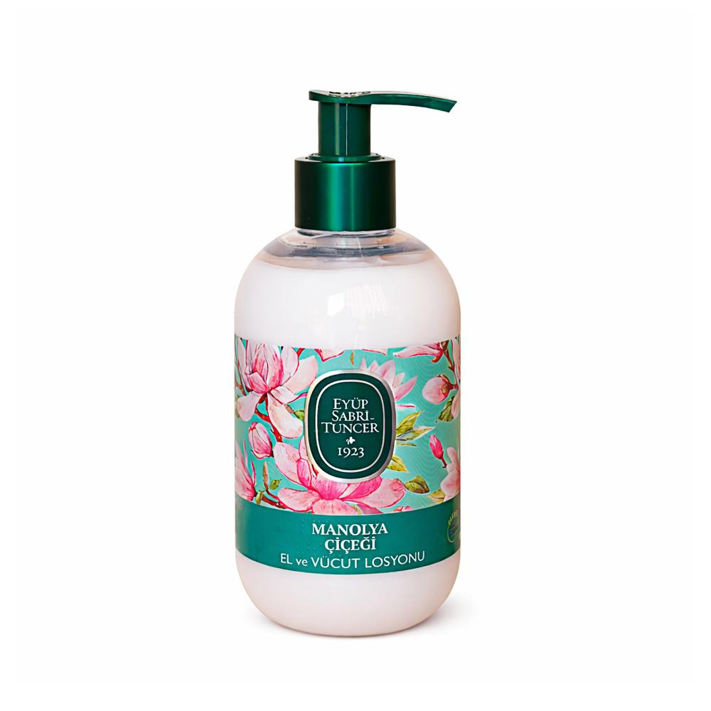 Loción para manos y cuerpo con aceite de oliva natural y flor de magnolia 280 ml