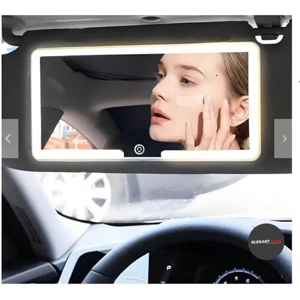 ESPEJO CON LUZ LED Táctil Recargable para Auto