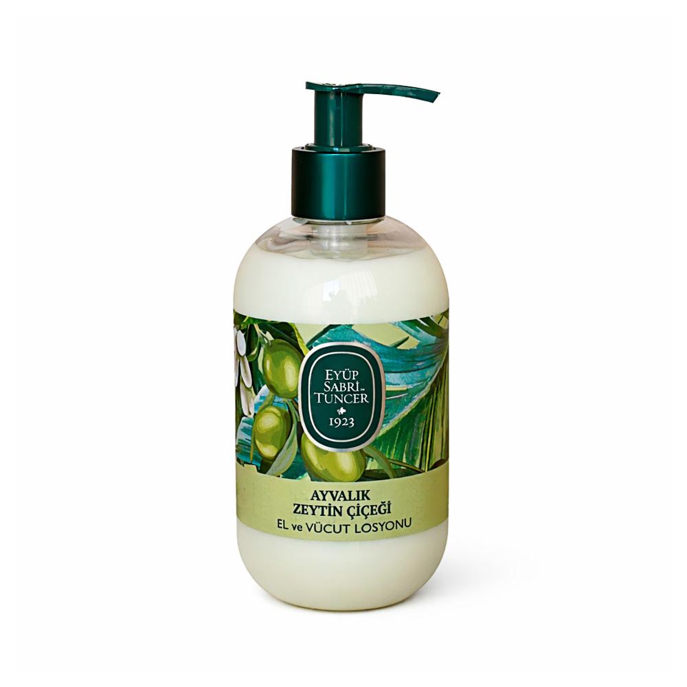 Loción para manos y cuerpo con aceite de oliva natural y flor de Ayvalik 280 ml