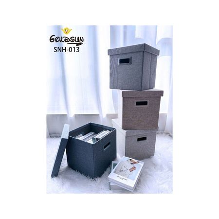 CAJA ORGANIZADORA DE ALMACENAMIENTO 30CM PLOMO Gris