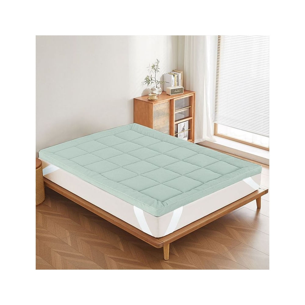 PROTECTOR DE COLCHÓN ACOLCHADO IMPERMEABLE 3 PLAZAS CASATEX TOPPER