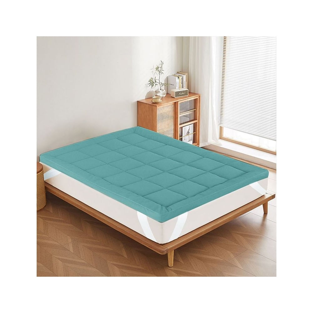 PROTECTOR DE COLCHÓN ACOLCHADO IMPERMEABLE 1 PLAZA Y MEDIA CASATEX TOPPER