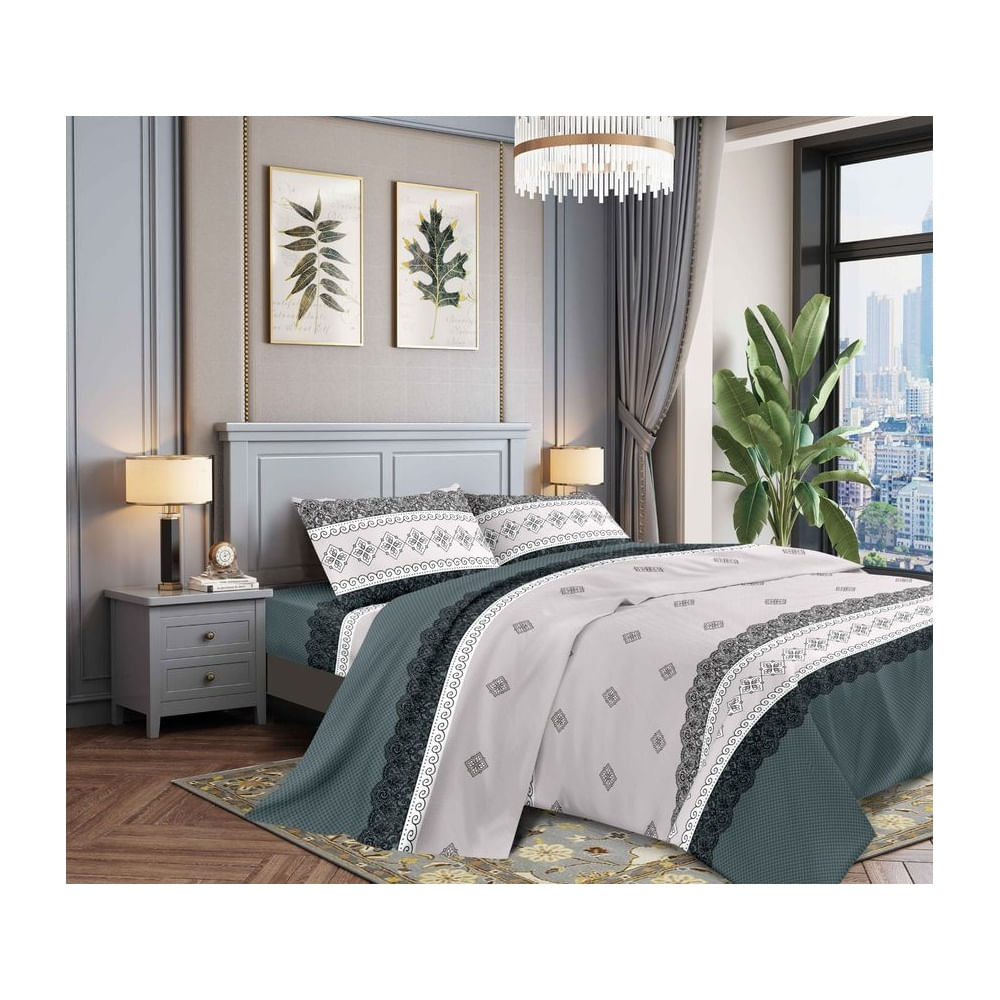 JUEGO DE SÁBANAS 3 PIEZAS 4800 HILOS 1 PLAZA Y MEDIA