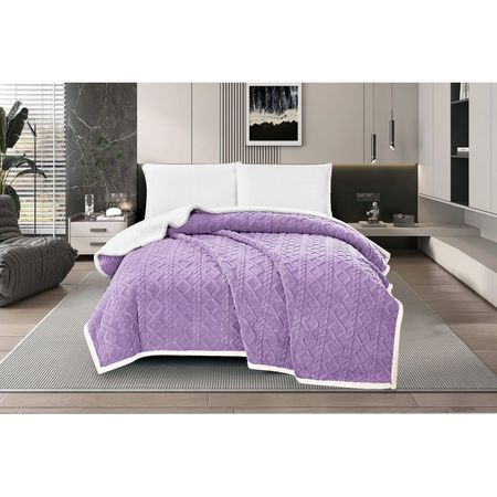 MANTA LUXURY CON SHERPA ANTIALERGICO HAIRIFON 2 PLAZAS Marrón