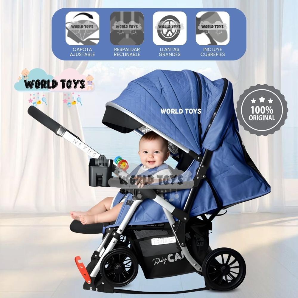 Coche Cuna Mecedora de Lujo NEXUS Edición Limitada Blue