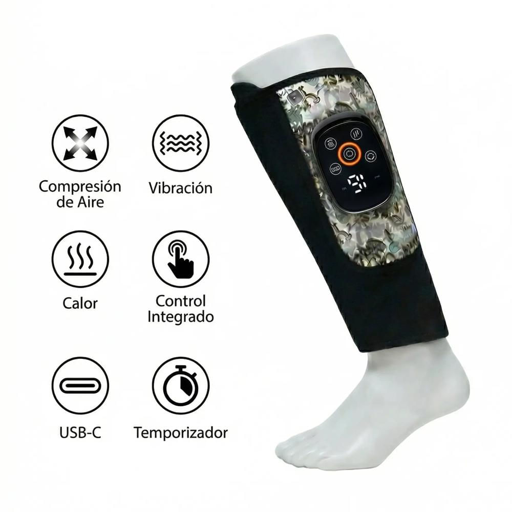 Masajeador de Pantorrilla Inalámbrico con Calor Terapéutico Compresión y Vibración
