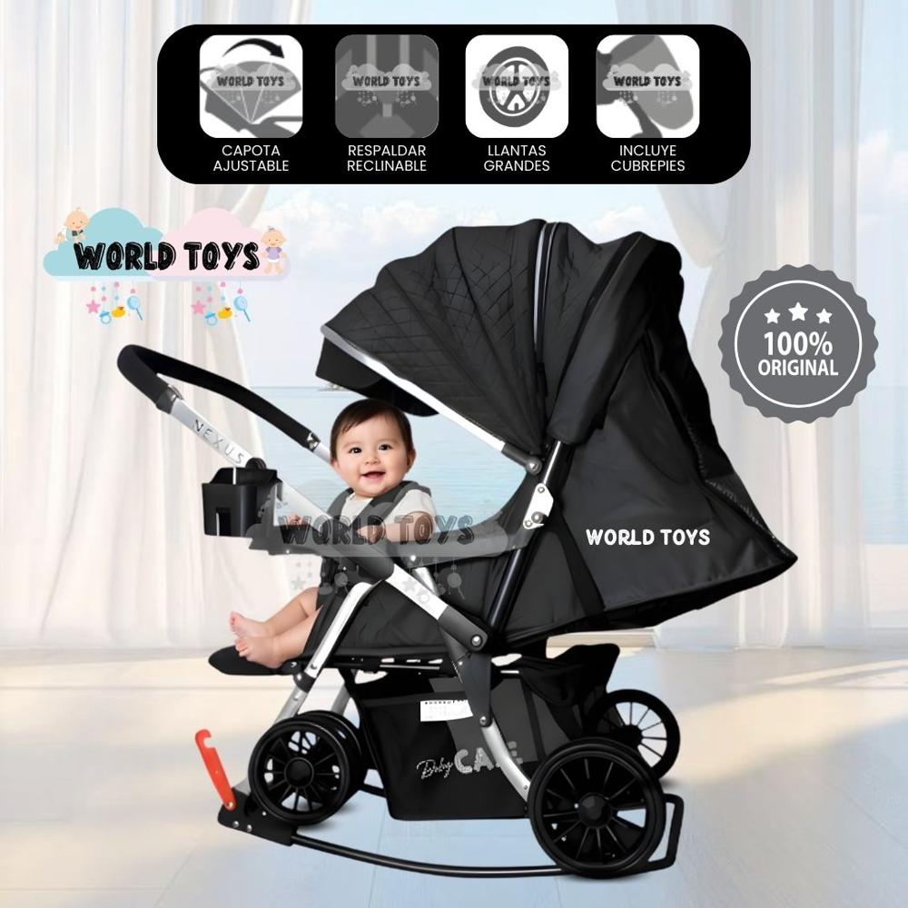 Coche Cuna Mecedora de Lujo NEXUS Edición Limitada Black