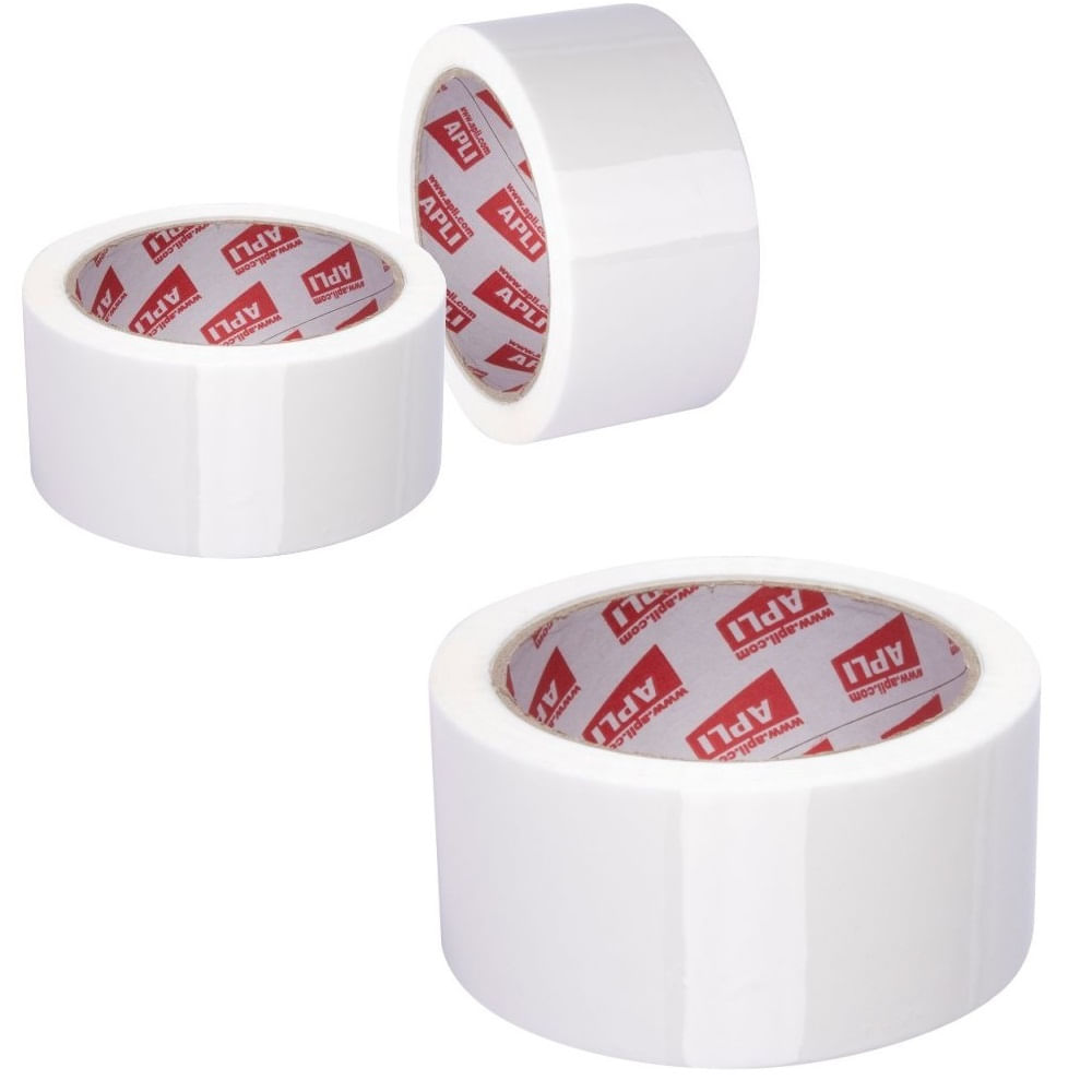 Cinta de Embalaje de Colores 200 Yardas 6 Und Blanco