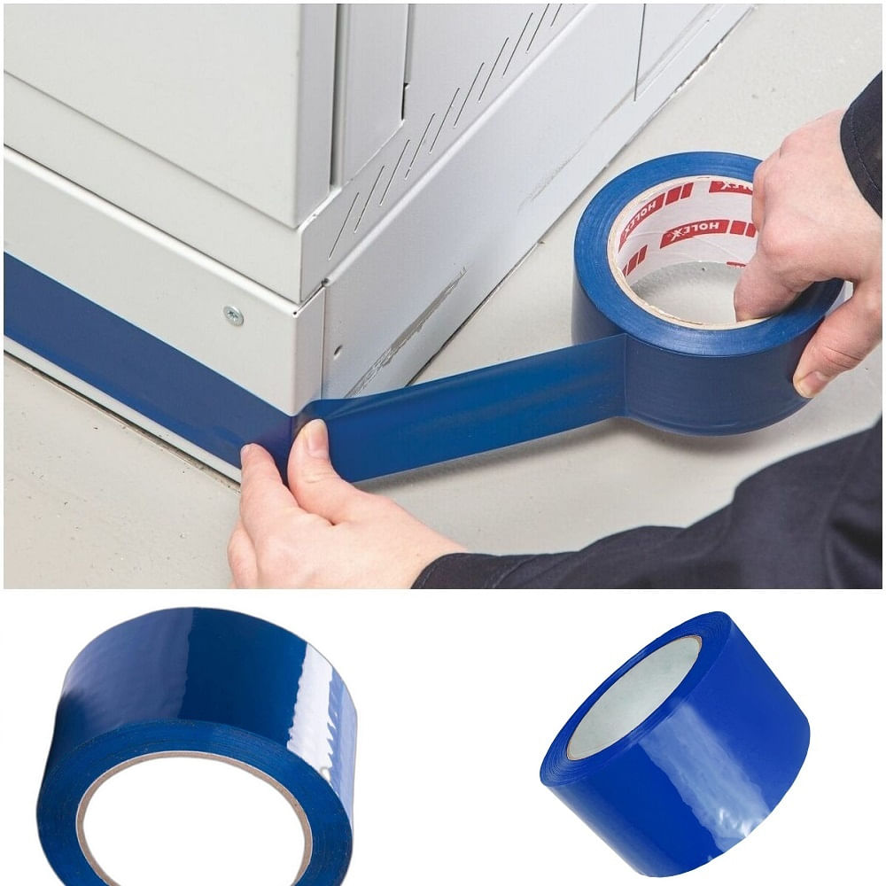 Cinta de Embalaje de Colores 200 Yardas 6 Und Azul