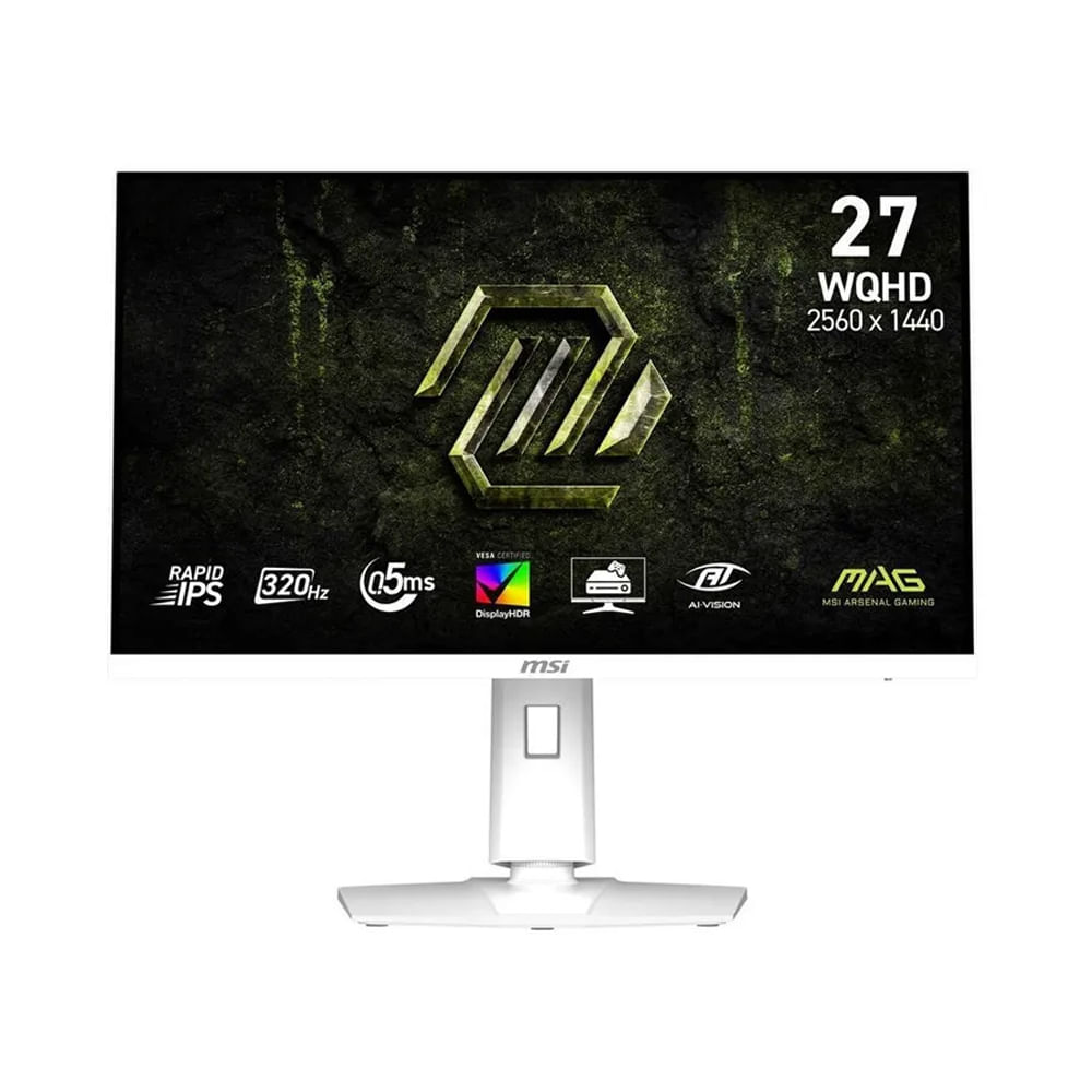 Monitor Plano Gamer MSI MAG 274QRFWX32 27"" WQHD 320Hz 0.5ms HDMI DP