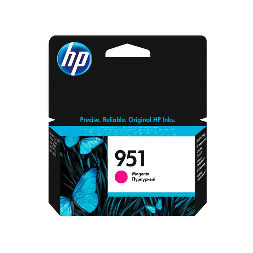 Cartucho de tinta HP 951 magenta original 8 ml para impresoras, calidad de impresión excepcional